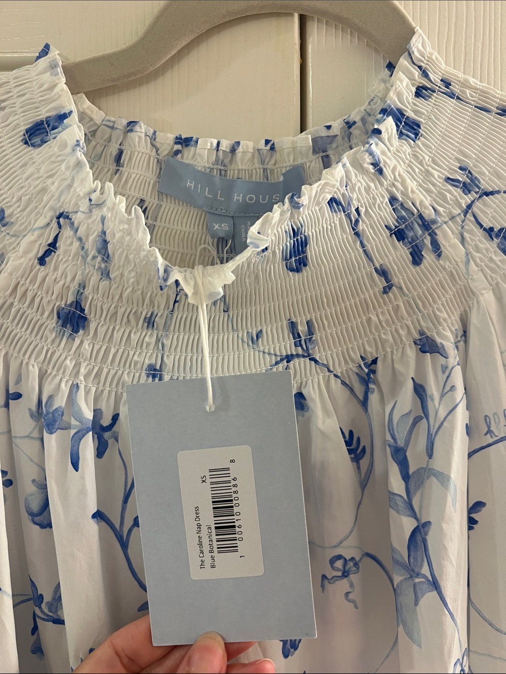Hill House Caroline Dress with Blue Botanical Print - Picture 3 of 5